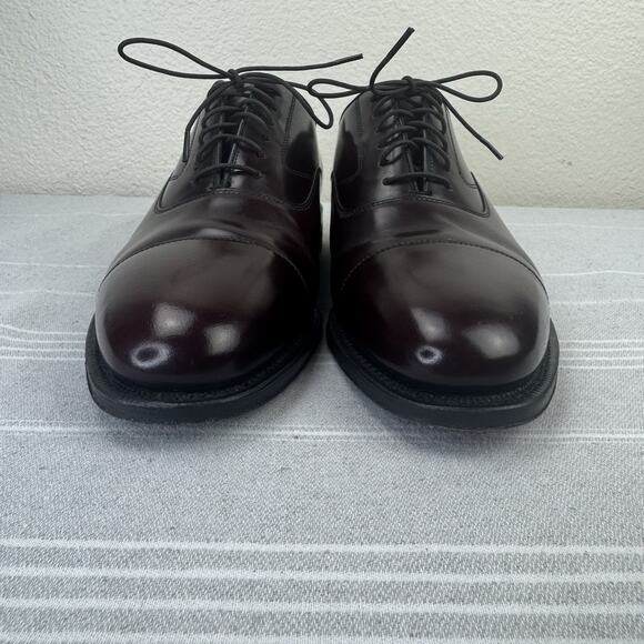 Men’s Johnston And Murphy Melton Cap Toe Dress Shoe Burgundy Calfskin Leather 8D main image 10